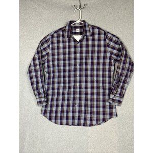 Peter Millar Men’s XL Long Sleeve Button Down Shirt Plaid Multicolor 100% Cotton